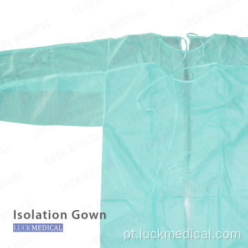 Vestido de isolamento sem tecido de SMS médico descartável